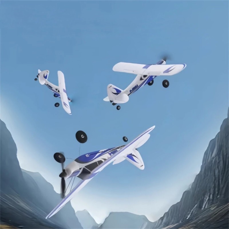 FMS PA-18 500 mm siipiväli 2,4 GHz 4-kanavainen EPP-runkoinen sisäänrakennetulla gyroskoopilla aloittelijoille valmis lentoon