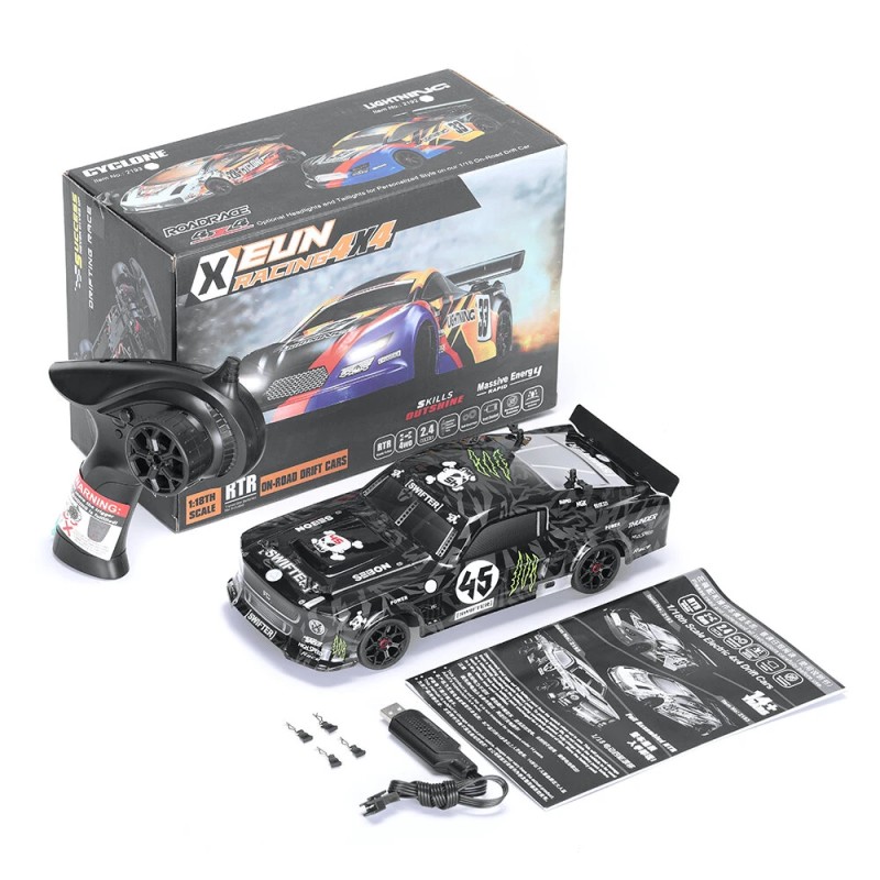 HBX 2195 1/18 nelivetoinen driftaava radio-ohjattava auto valmis ajoon proportionaaliohjauksella