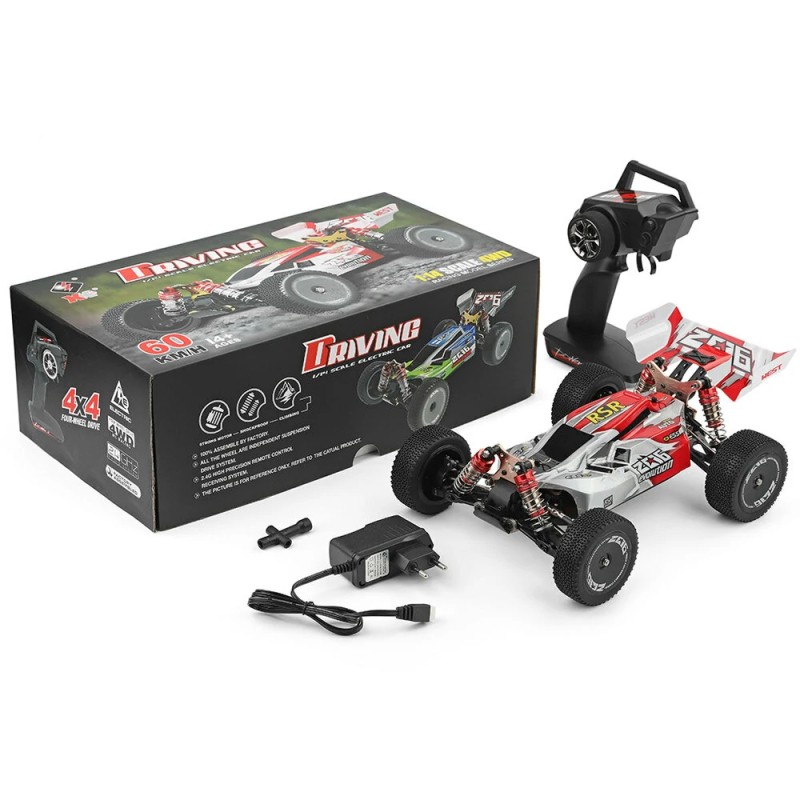 Wltoys 144001 1/14 radio-ohjattava 2,4G neliveto kilpa-auto 60 km/h huippunopeus