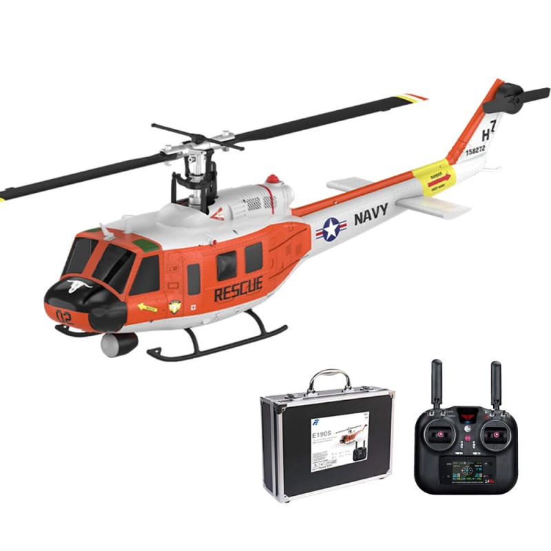 Eachine E190S UH-1 Huey GPS optinen virtaus TOF LiDAR pelastuskopteri kaksi harjatonta moottoria valmis lennolle