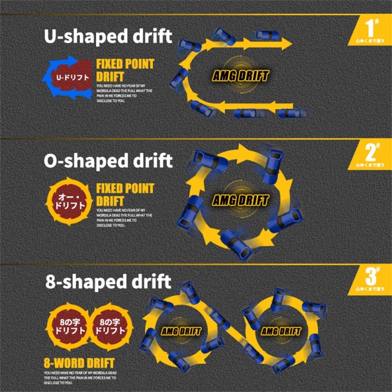 LDRC 1899/A99 valmiiksi koottu 1/18 GTR R34 radio-ohjattava drift-auto takaveto gyroskooppi LED-valot