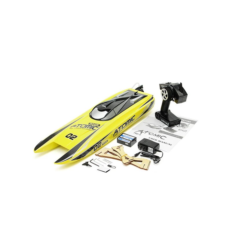Volantex V792-4 ATOMIC 70 cm harjaton vesijäähdytteinen radiolla ohjattava vene 60 km/h valmis ajoon