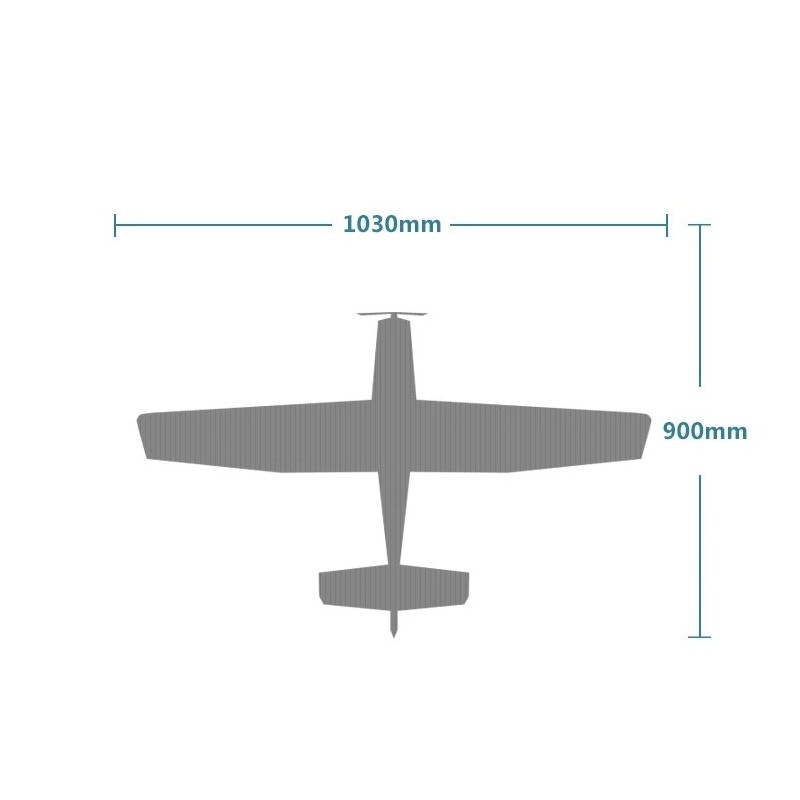 E0717 1030 mm:n siipiväli kiinteäsiipinen radio-ohjattava lentokone PNP-sarja aloittelijoille