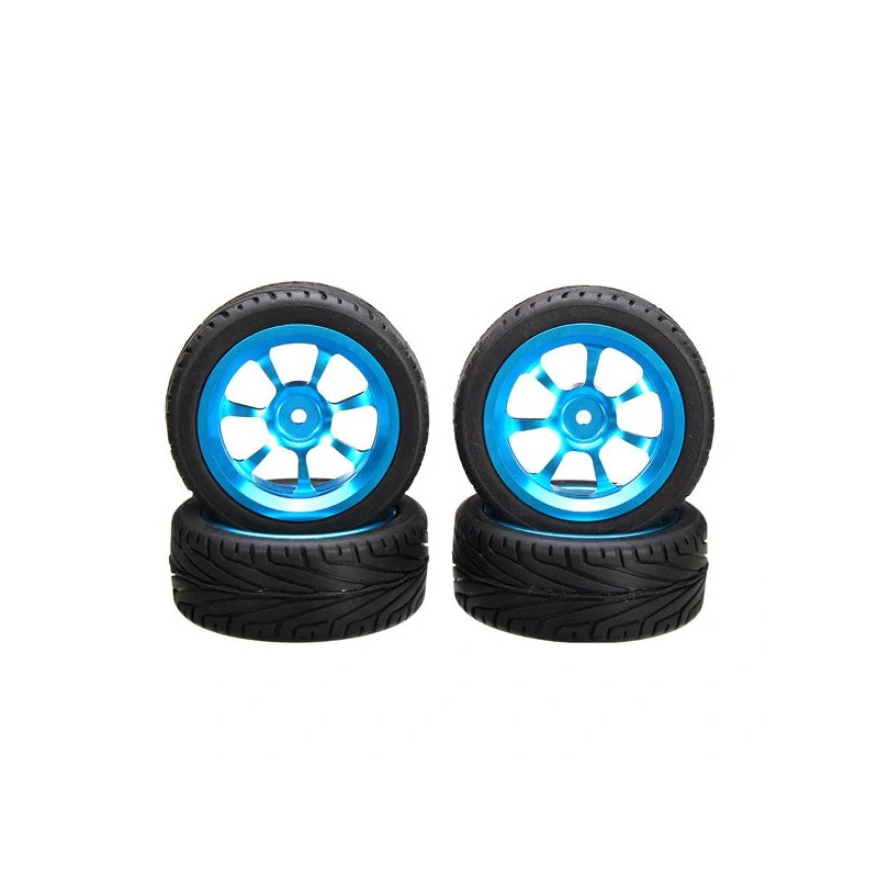 Neljä alumiinivannetta renkaineen radiolla ohjattaviin autoihin mittakaava 1 18 WLtoys A959 B A979 B A959 A969 A979 K929