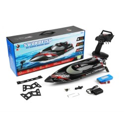 Wltoys WL916 harjaton RC-vene 2.4G kaukosäätö 60 km/h led-valaistus vesijäähdytys