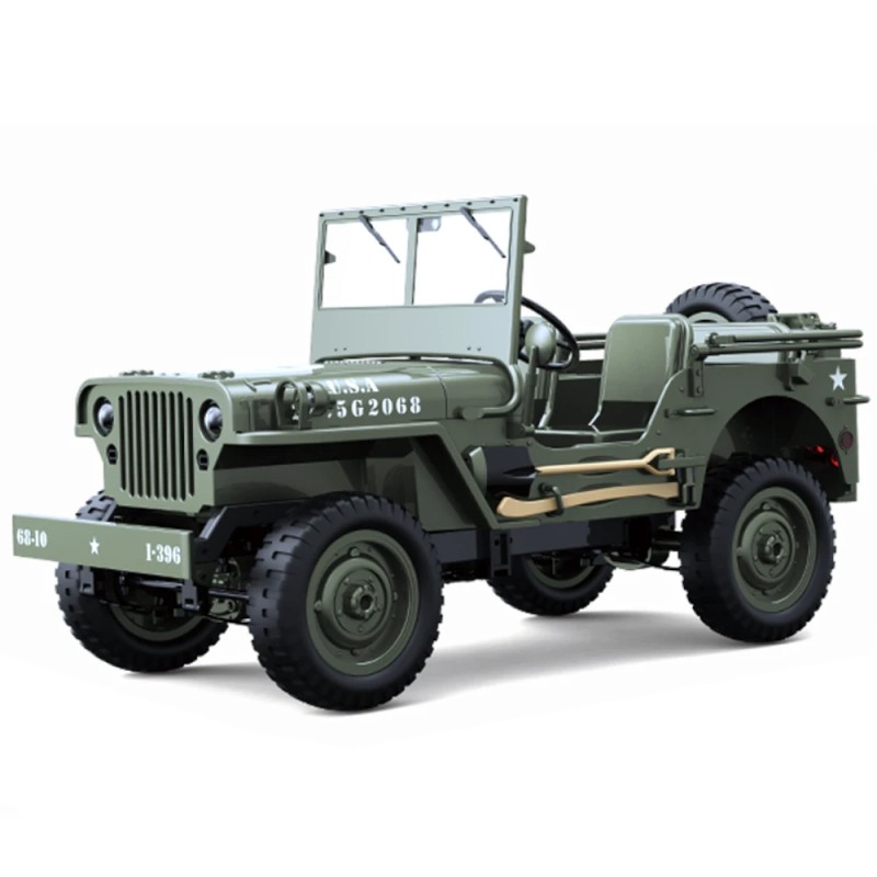 JJRC C8815 radio ohjattava mittakaava 1 10 neliveto Willys maastoauto LED valot valinnainen vinssi metallirunko