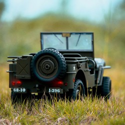 JJRC C8815 radio-ohjattava mittakaava 1:10 neliveto Willys maastoauto LED-valot valinnainen vinssi metallirunko
