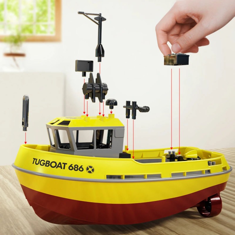 SG PINECONE FOREST SG686 kauko-ohjattava kaksimoottorinen hinaaja sähköinen pienoismalli lahja pojille