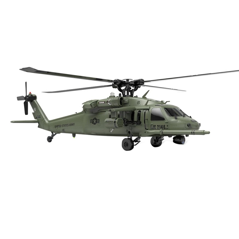 Eachine E200S UH-60 1:47-suhteinen radio-ohjattu helikopteri harjattomat moottorit 6-kanavainen 6-akselinen gyroskooppi 2,4GHz