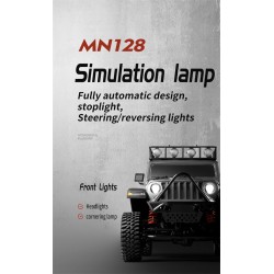 MNRC MN128 1/12-skaalan 2,4 gigahertsi neliveto maastokiipeilijä LED-valoilla täysproportionaalinen ohjaus