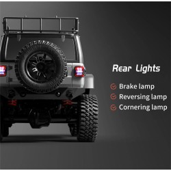 MNRC MN128 1/12-skaalan 2,4 gigahertsi neliveto maastokiipeilijä LED-valoilla täysproportionaalinen ohjaus