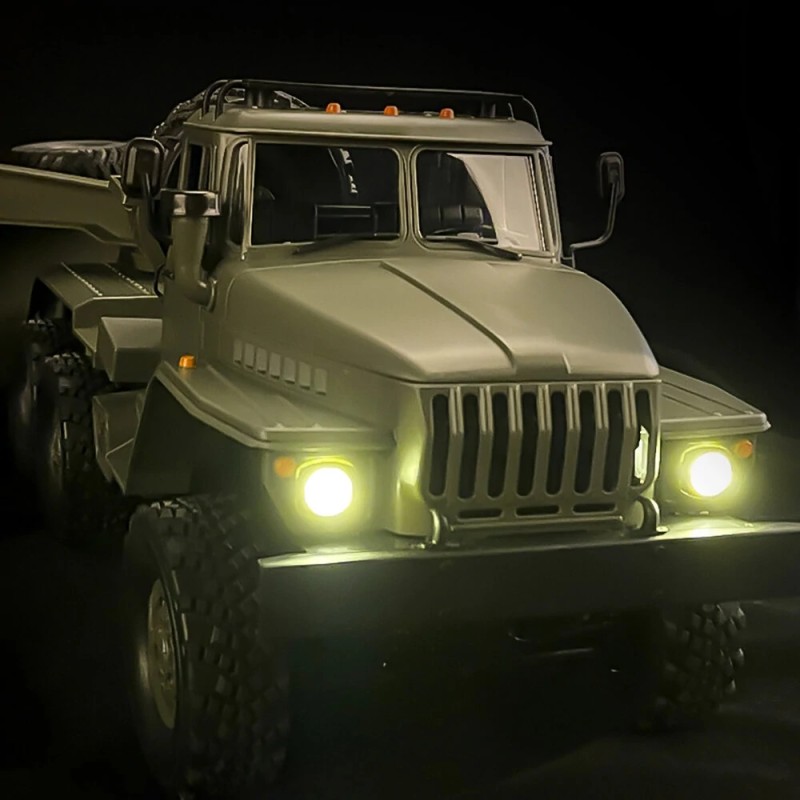 WPL B36-3 Ural etäohjattava 1/16-skaalan maastokuorma-auto perävaunulla proportionaaliohjaus