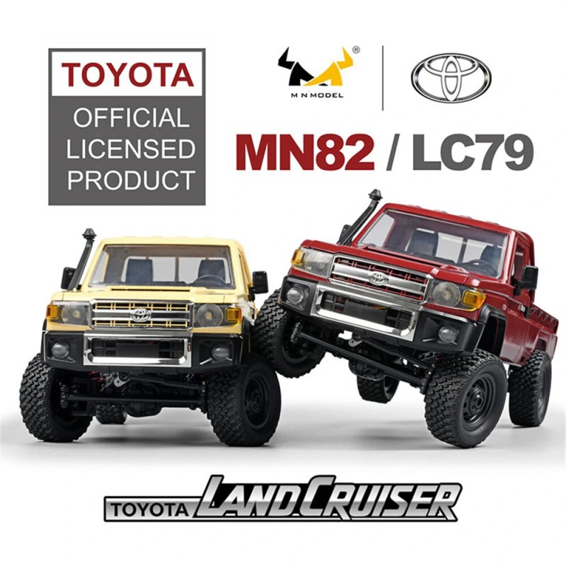 MNRC MN82 1/12-skaalainen radio-ohjattava neliveto Toyota Land Cruiser LC79 kalliokiipeilijä LED-valoilla