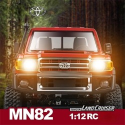 MNRC MN82 1/12-skaalainen radio-ohjattava neliveto Toyota Land Cruiser LC79 kalliokiipeilijä LED-valoilla