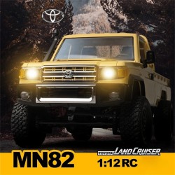 MNRC MN82 1/12-skaalainen radio-ohjattava neliveto Toyota Land Cruiser LC79 kalliokiipeilijä LED-valoilla