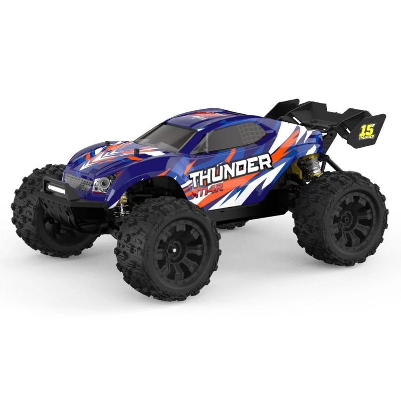 JIUSI MT14R 1 14 skaala valmis radio ohjattava neliveto harjaton 80 km h maastoauto metallinen alusta