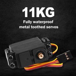 JIUSI MT14R 1/14 skaala valmis radio-ohjattava neliveto harjaton 80 km/h maastoauto metallinen alusta