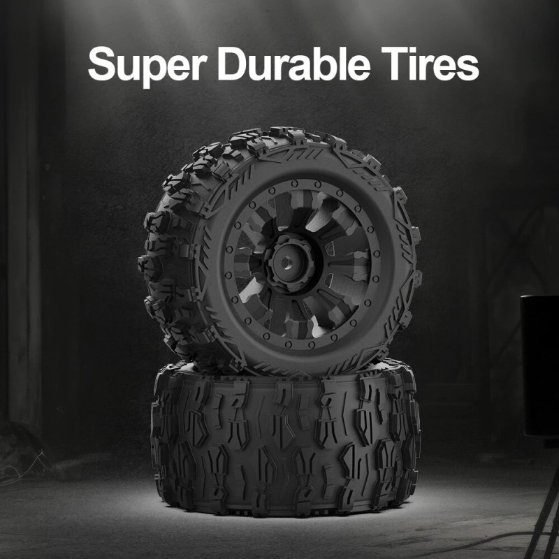 JIUSI MT14R 1/14 skaala valmis radio-ohjattava neliveto harjaton 80 km/h maastoauto metallinen alusta