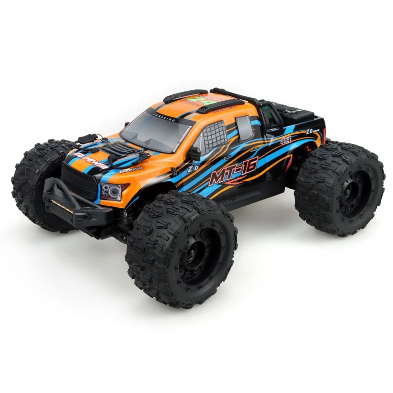 ZD Racing MT16 RTR 1/16 harjaton 80 km/h neliveto maastoauto alumiinipohjalla