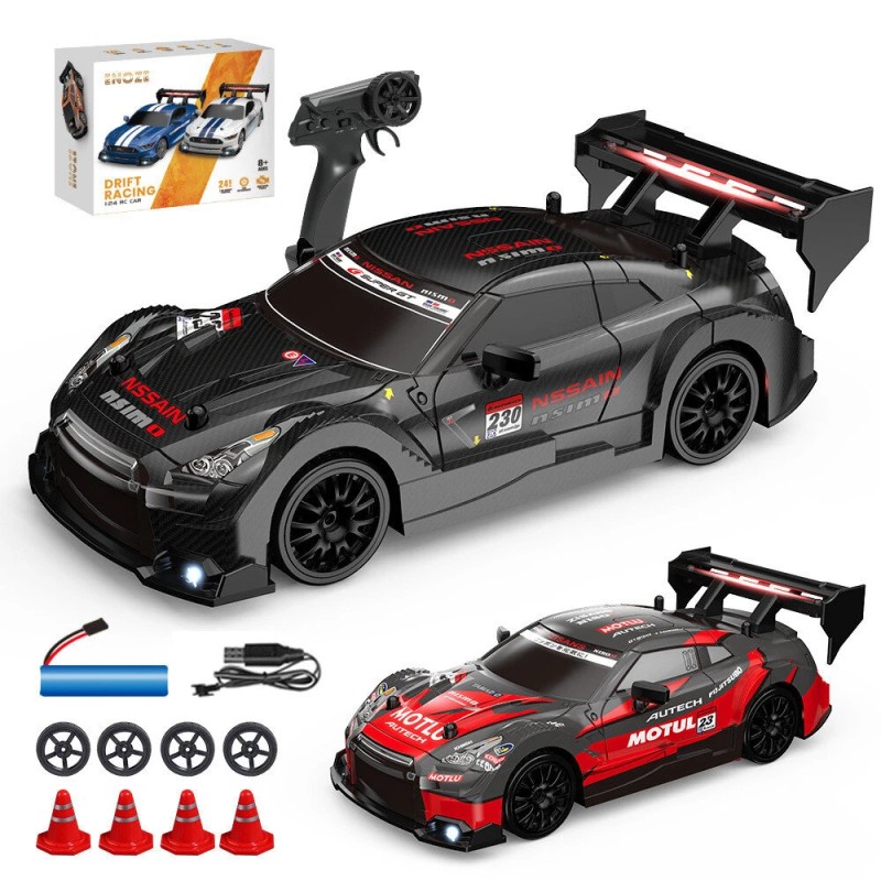 ENOZE 8601/8602 radio-ohjattava 1/24 drift-auto 2,4GHz neliveto 30 km/h LED-valot