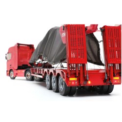 Orlandoo Hunter OH32N02 1/32 tee-se-itse kasaamaton valkoinen lavetti puoliperävaunu malli