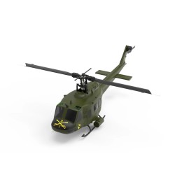 Eachine E190 skaalattu UH-1 Huey RC-helikopteri 1:34 2.4G 6CH optinen virtauspaikannus harjattomat moottorit