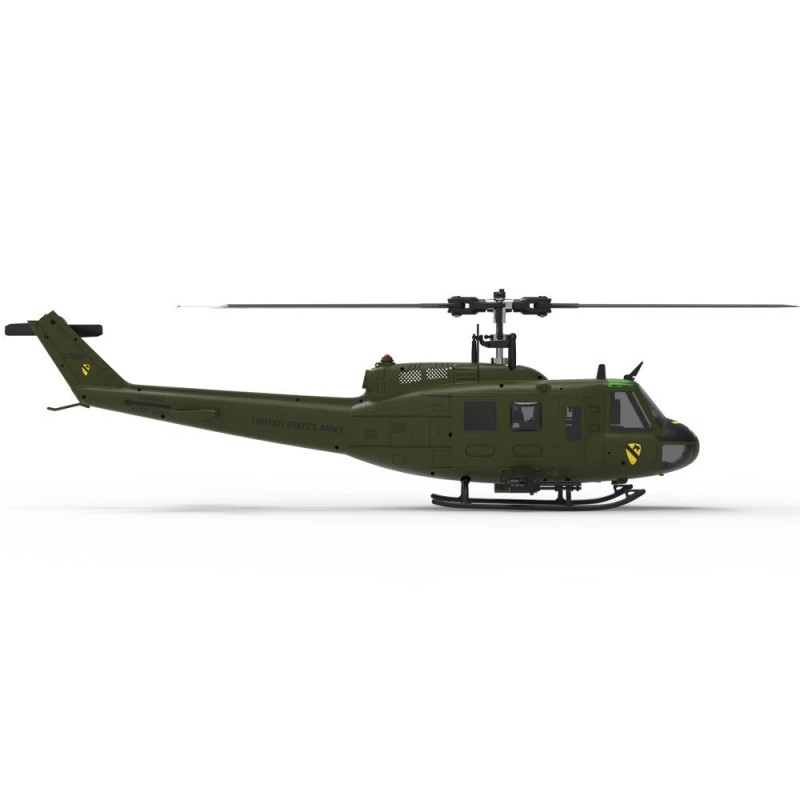 Eachine E190 skaalattu UH-1 Huey RC-helikopteri 1:34 2.4G 6CH optinen virtauspaikannus harjattomat moottorit