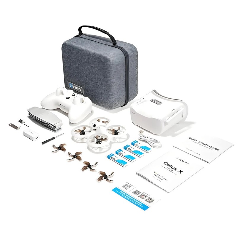 BETAFPV Cetus X paketti 1S Betaflight FC harjaton 2-tuumainen kilpadrooni ELRS 2.4G radiolähettimellä aloittelijoille