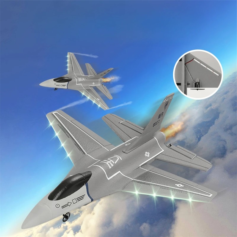 FX FX8823 F16 täysvalmis 2,4GHz:n 3-kanavainen 290mm:n siipiväli EPP-vaahto RC-hävittäjä