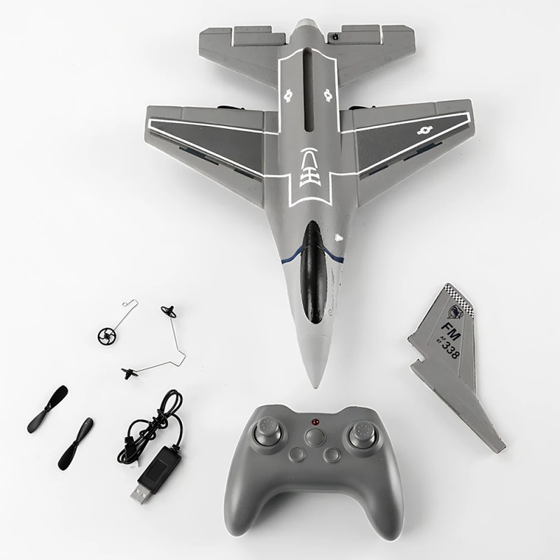 FX FX8823 F16 täysvalmis 2,4GHz:n 3-kanavainen 290mm:n siipiväli EPP-vaahto RC-hävittäjä