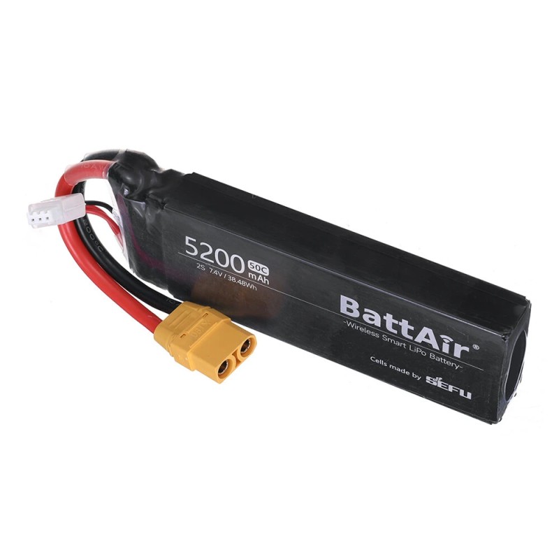 ISDT BattAir 7.4V 5200mAh 50C 2S toisen sukupolven älykäs lipoakku XT90 sovellusohjattu RC-autoille