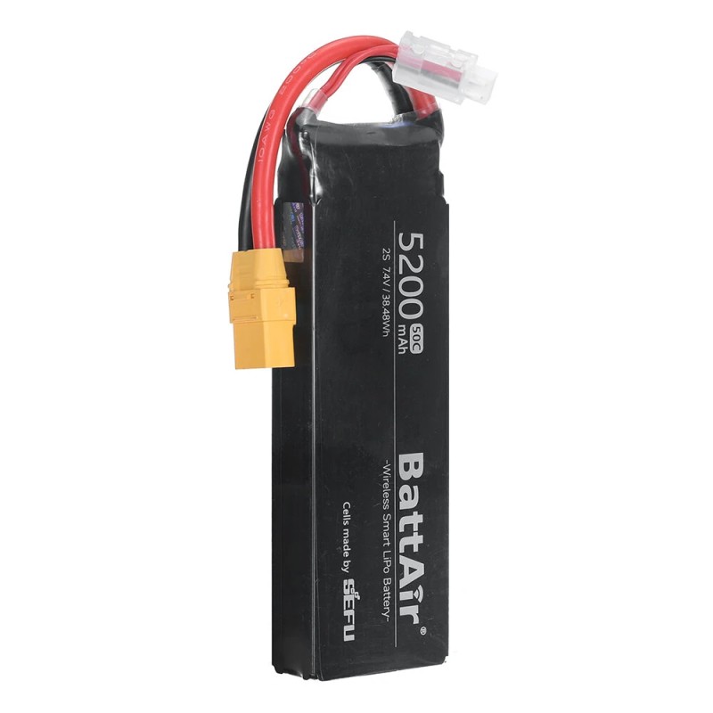 ISDT BattAir 7.4V 5200mAh 50C 2S toisen sukupolven älykäs lipoakku XT90 sovellusohjattu RC-autoille