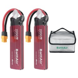 ISDT BattAir toisen sukupolven 7.4V 2200mAh 50C 2S älykäs LiPo-akku langattomalla sovellusohjauksella XT60
