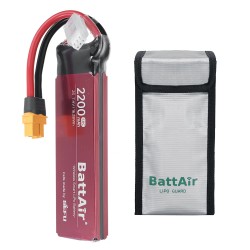ISDT BattAir toisen sukupolven 7.4V 2200mAh 50C 2S älykäs LiPo-akku langattomalla sovellusohjauksella XT60