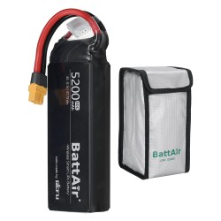 ISDT BattAir toisen sukupolven 11.1V 5200mAh 80C 3S älykäs lipoakku XT60 sovellusohjaus