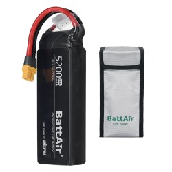 ISDT BattAir toisen sukupolven 11.1V 5200mAh 80C 3S älykäs lipoakku XT60 sovellusohjaus