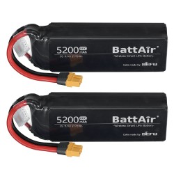 ISDT BattAir toisen sukupolven 11.1V 5200mAh 80C 3S älykäs lipoakku XT60 sovellusohjaus