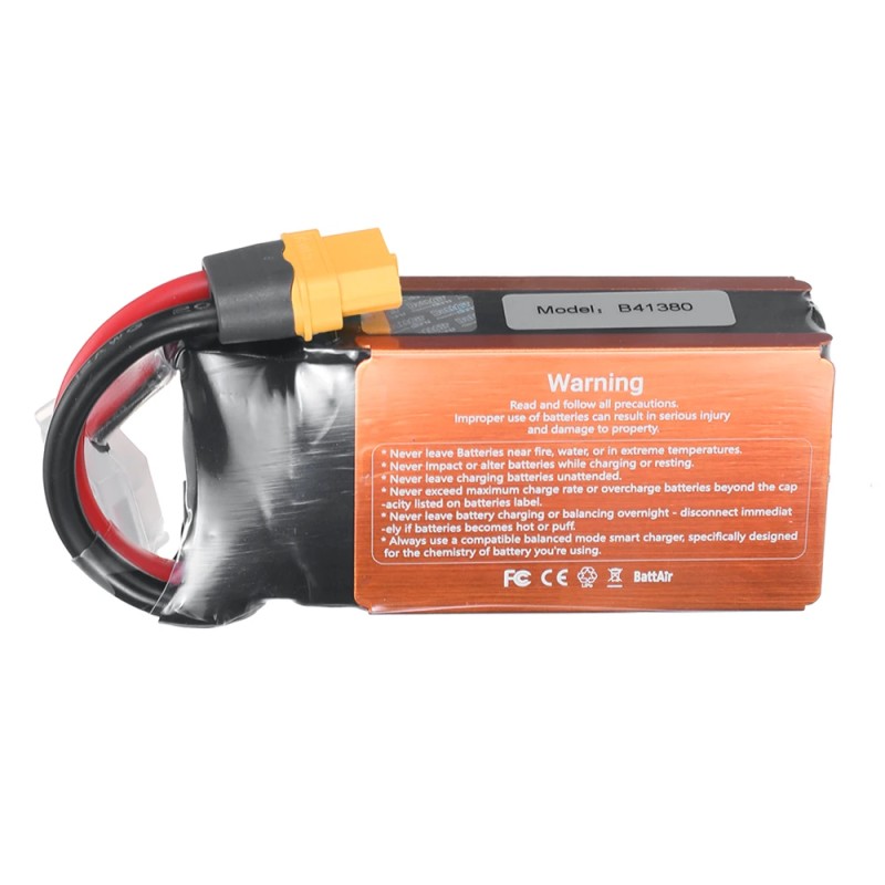 ISDT BattAir 2 kpl 14.8V 1300mAh 80C 4S älykäs lipoakku XT60 sovellusohjattu