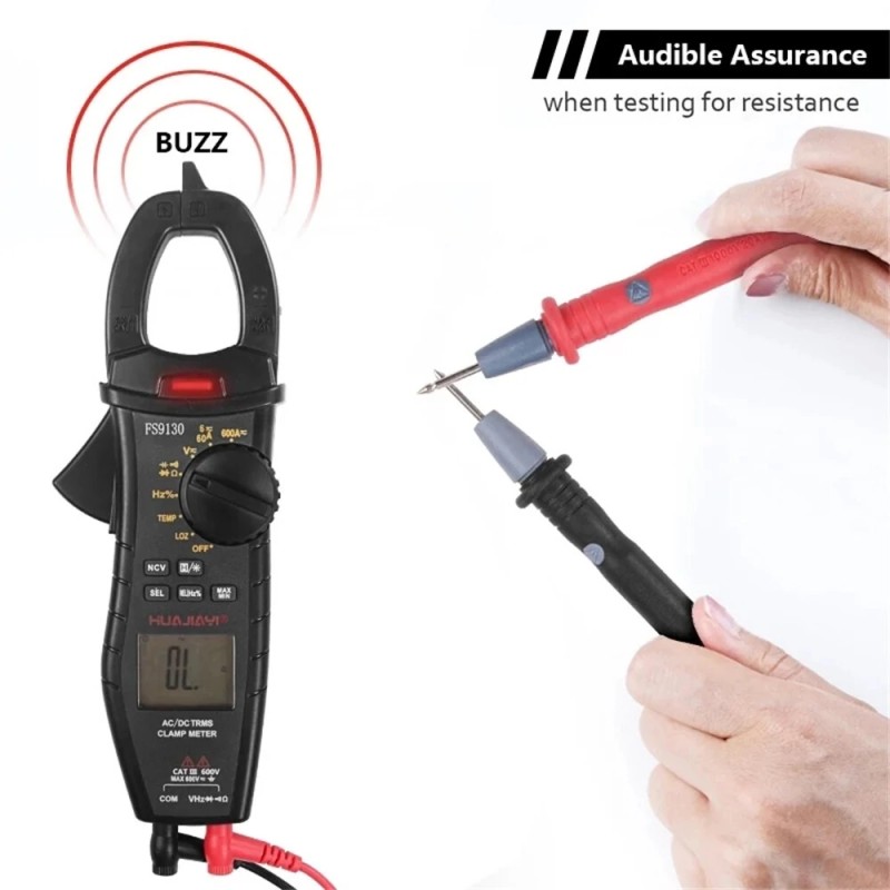 ES Stock vaihto- ja tasavirtainen digitaalinen puristinmittari todellinen RMS korkea tarkkuus kapasitanssi NCV