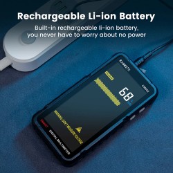 KAIWEETS KM602 älykäs digitaalinen yleismittari 6000 lukemaa minikokoinen kannettava ladattava vaihto ja tasavirta testityökalu