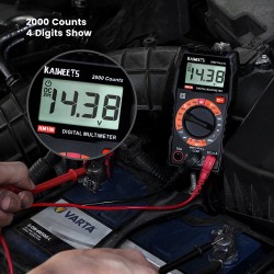 KAIWEETS KM100 digitaalinen yleismittari vaihto- ja tasajännite tasavirta resistanssi dioditesti turvallinen