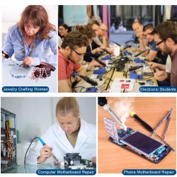 HANDSKIT EU-pistoke 220V 60W säädettävä juotinsarja kahdeksanosainen mukana viisi juotoskärkeä ja pinsetit kannettava