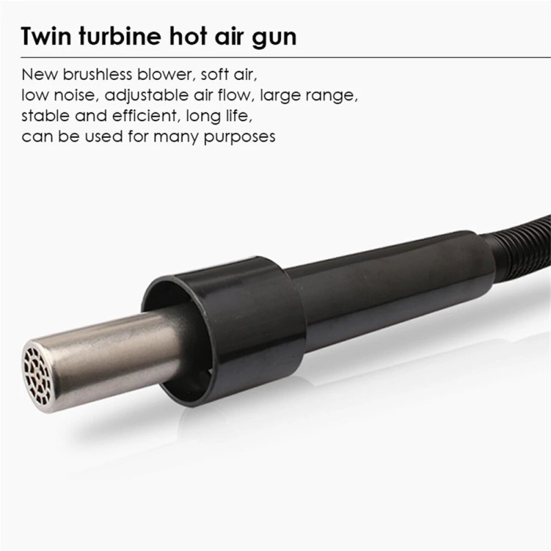 HANDSKIT 857DW digitaalinen kuumailmapuhallin ja juotosasema LED-näytöllä lämpötilansäädöllä kannettava