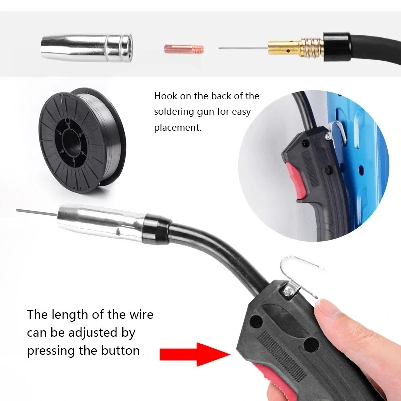 HANDSKIT MIG200 kolmitoiminen MIG MMA TIG hitsauskone 220 V 30-160 A kannettava täytelanka 0,8/1,0 mm