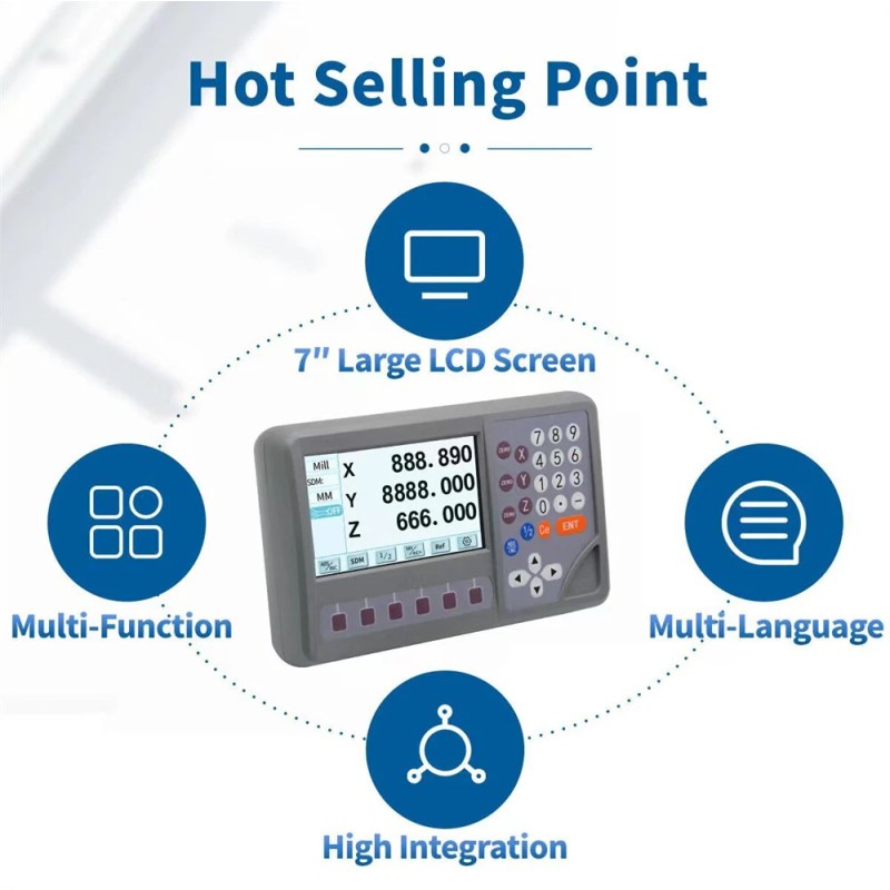 DITRON 3-akselinen 1,7 tuuman värillinen digitaalinäyttö piirustuksen esikatselu pikanäppäimet