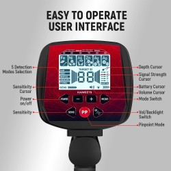 KAIWEETS EXPLORER X ammattimainen metallinilmaisin kuusi tunnistustilaa IP68-vedenpitävä kela säädettävä varsi