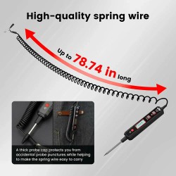 KAIWEETS VT501 älykäs auton sähköpiirien testeri 0,8–100 V LED-näyttö korkea tarkkuus