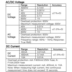 Kaiweets KM100S digitaalinen yleismittari tarkka taustavalolla kotikäyttöön autoihin teollisuuteen