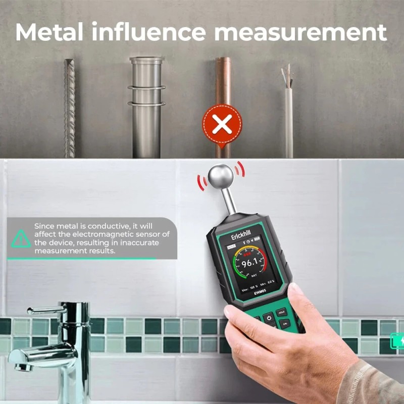 ERICKHILL EWM05 puun kosteusmittari tarkat mittaukset rakentamiseen ja puusepän töihin