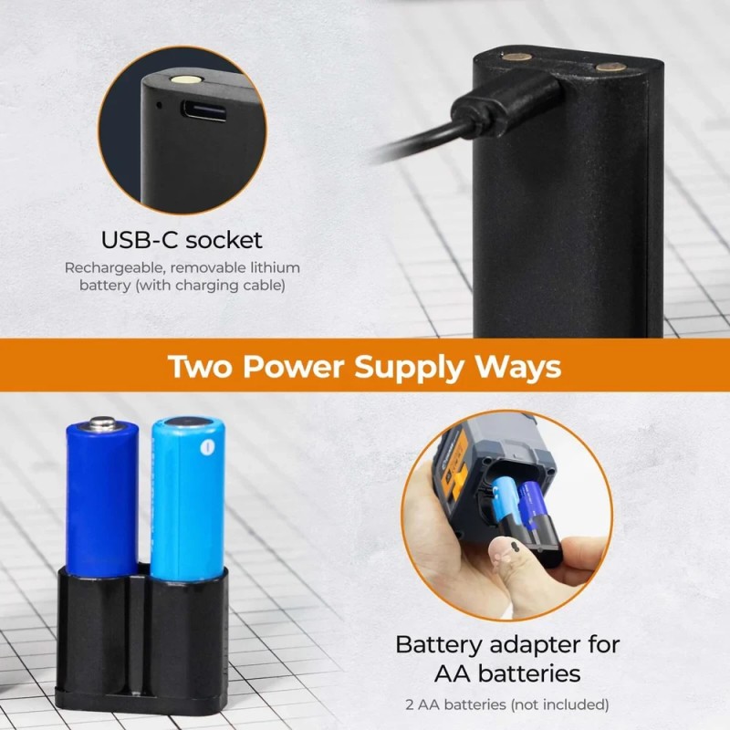 CIGMAN CM-G02/CM-G02A vihreä lasertaso kaksi viivaa IP54 ladattava AA-akku